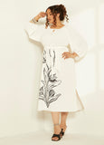 Floral Tie Neck Maxi Dress