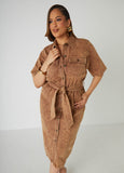 Plus Size Denim Shirtdress Plus Size Shirt Dress Stonewash Jean Dress