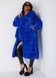 Faux Fur Hooded Coat