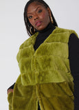 Colorblock Faux Fur Vest