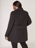 Faux Wool Double Breasted Peacoat