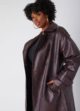 Croc Effect Trench Coat