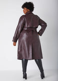 Croc Effect Trench Coat