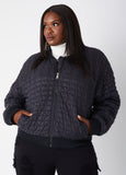 Plus Size Quilted Bomber Jacket Plus Size Fall Fashion Jacket