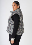 Camo Print Puffer Vest