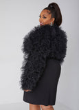 Cropped Ruffled Tulle Shrug