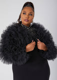 Plus Size Trendy Tulle Shrug Evening Jacket Plus Size Fashion Jackets