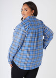 Sequin Embellished Plaid Shacket