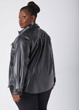 Faux Leather Shacket