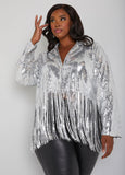 Plus Size Holiday Jacket Plus Size Metallic Blazer