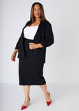 Button Front Ponte Blazer