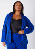 Plus Size Plaid Blazer Ponte Suit Plus Size Jacket Plus Size Work Set