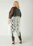 Ruffled Faux Leather Vest