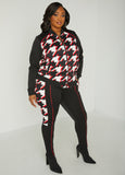 Houndstooth Track Jacket