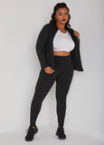 Plus Size High Rise Leggings Trendy Plus Size Fashion Athleisure Set