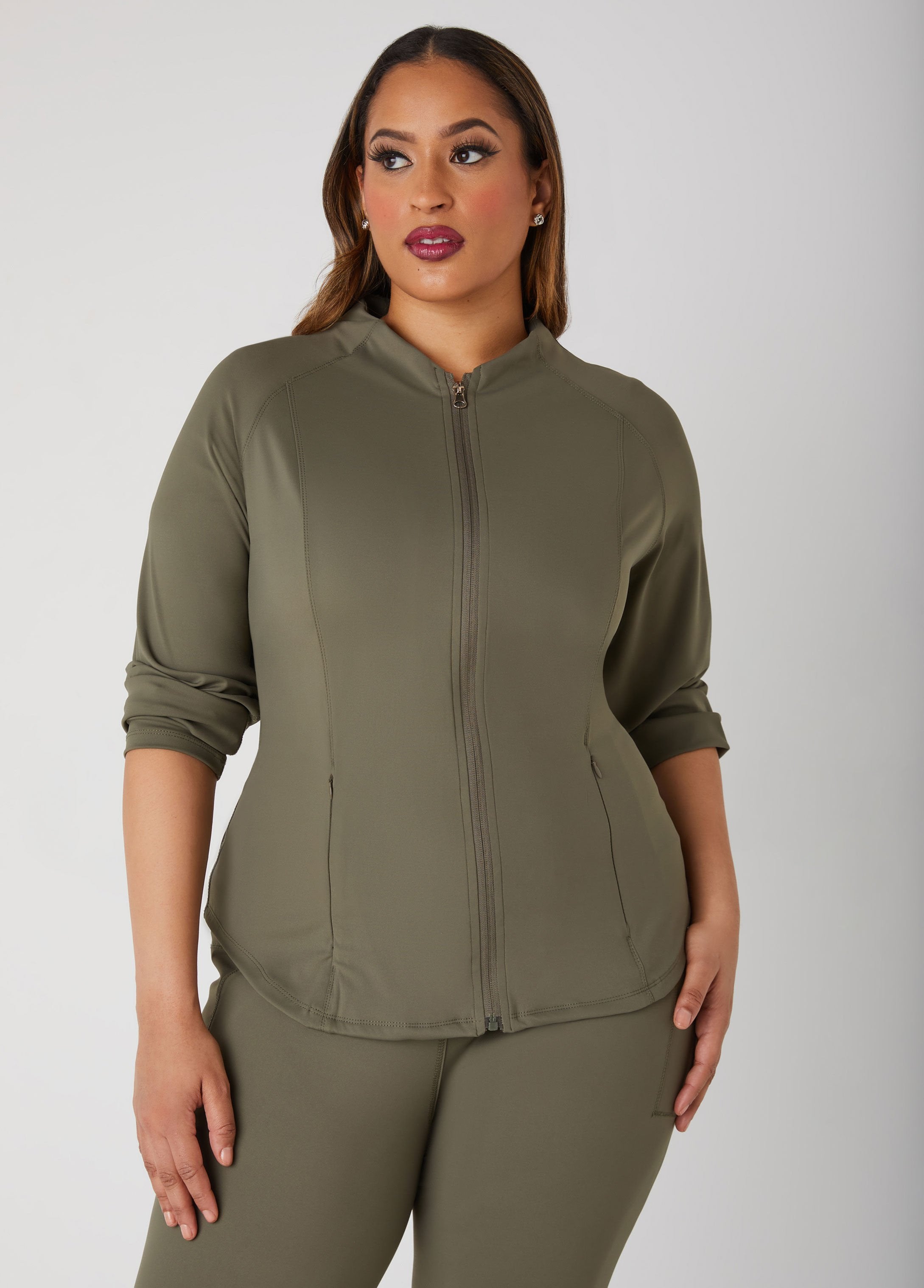 Plus Size Track Jacket Plus Size Athleisure Set Plus Athletic Jacket