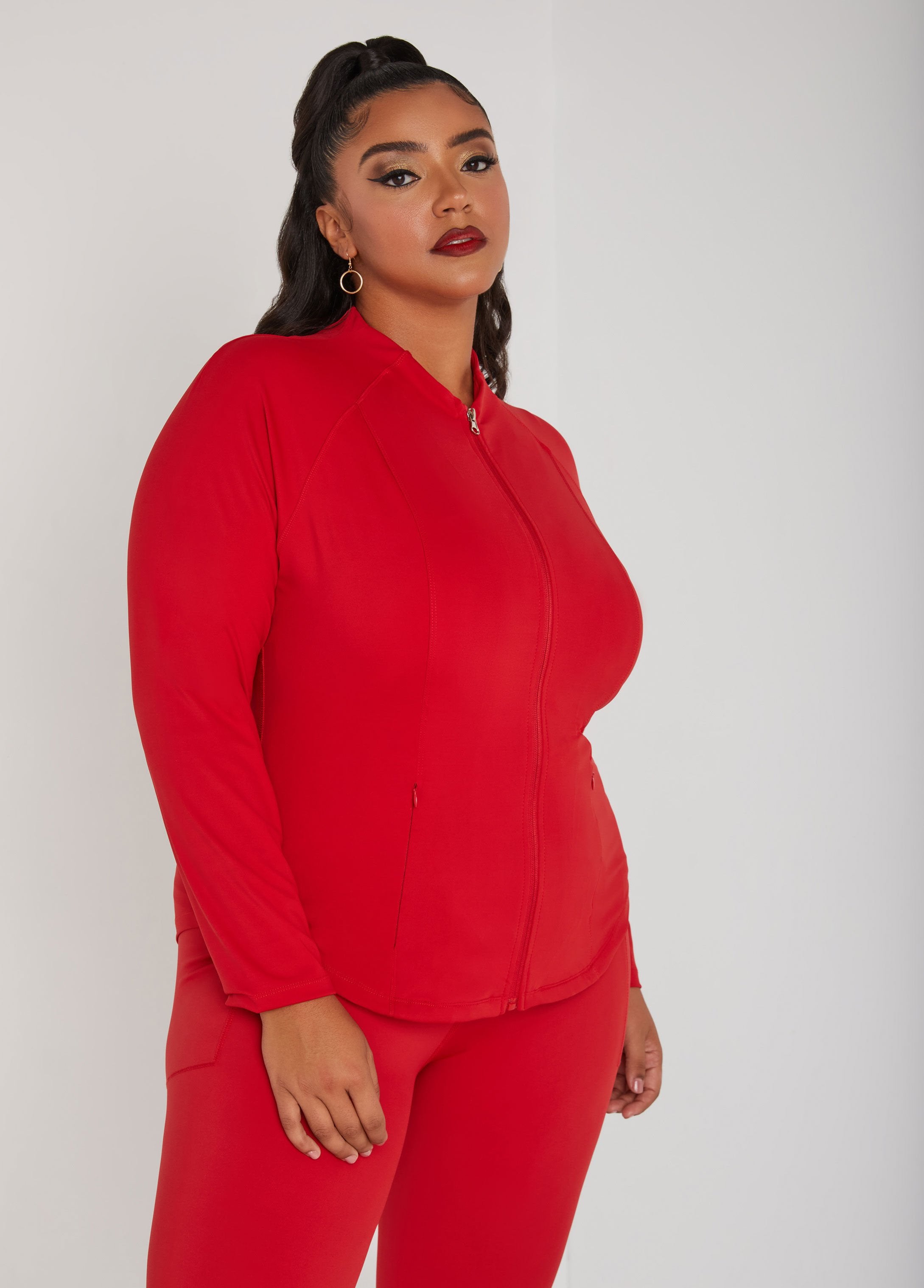 Plus Size Track Jacket Plus Size Athletic Jacket Plus Athleisure Set