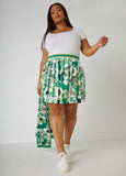 Pleated Floral Print Skort