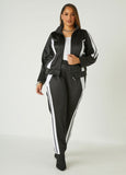 Plus Size Striped Track Pants 2000 Fashion Matching Streetwear Set