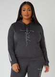 Plus Size Faith Hoodie Plus Size Pullover Fashion Matching Set