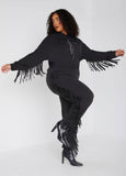 Faith Fringed Crystal Hoodie