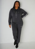 Plus Size Faith Fashion Joggers Athletic Streetwear Set