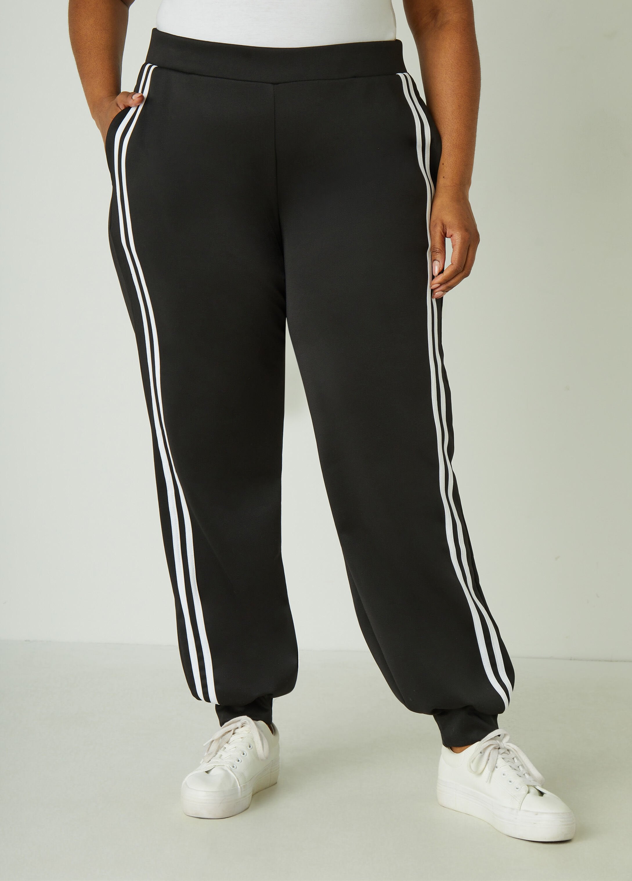 Plus Size Striped Track Pants 2000 Joggers Matching Streetwear Set