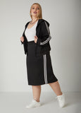 Plus Size Striped Tennis Skirt Plus Size Skirt Streetwear Set