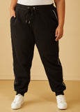 Plus Size fleece joggers streetwear plus size fashion matching set