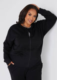 Plus Size knitted track jacket knit jersey streetwear set fashion