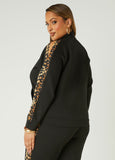 Cold Shoulder Animal Track Jacket