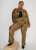 Plus Size Animal Track Pants 2000s Fashion Matching Streetwear Set