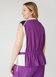 Colorblock Cinched Waist Vest