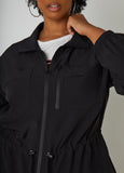 Zip Front Drawstring Jacket