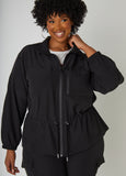 Plus Size Windbreaker Jacket 2000s Athleisure Matching Streetwear Set