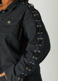 Laced Up Denim Jacket