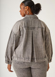 Acid Wash Denim Swing Jacket