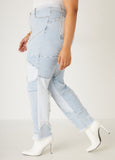 Patchwork High Rise Skinny Jeans