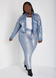 Plus Size Slim Leg Jeans Mid Rise Denim Skinny Leg Jeans