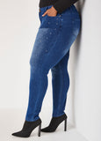 Crystal Mid Rise Skinny Jeans