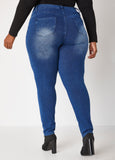 Crystal Mid Rise Skinny Jeans