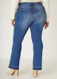 Frayed High Rise Bootcut Jeans