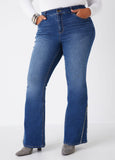 Crystal Embellished Flared Jeans