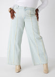 Frayed Wide Leg Jeans