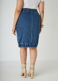 Plus Size Denim Skirt Plus Size Jean Bubble Skirt Matching Set