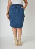 Plus Size Denim Skirt Plus Size Jean Bubble Skirt Matching Set