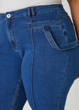 Plus Size Stretch Denim Capris Plus Size Jean Shorts Matching Set