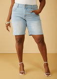 Fearless Mid Rise Denim Shorts