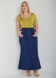 Mermaid Denim Maxi Skirt