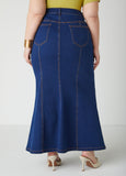 Mermaid Denim Maxi Skirt